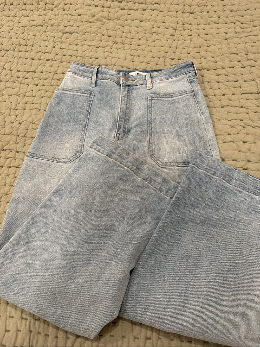 JBD Faded Light Blue Wide-Leg Jeans